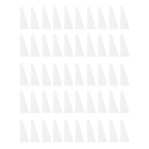 Trapezoid Face Makeup Sponge White 50 Pcs